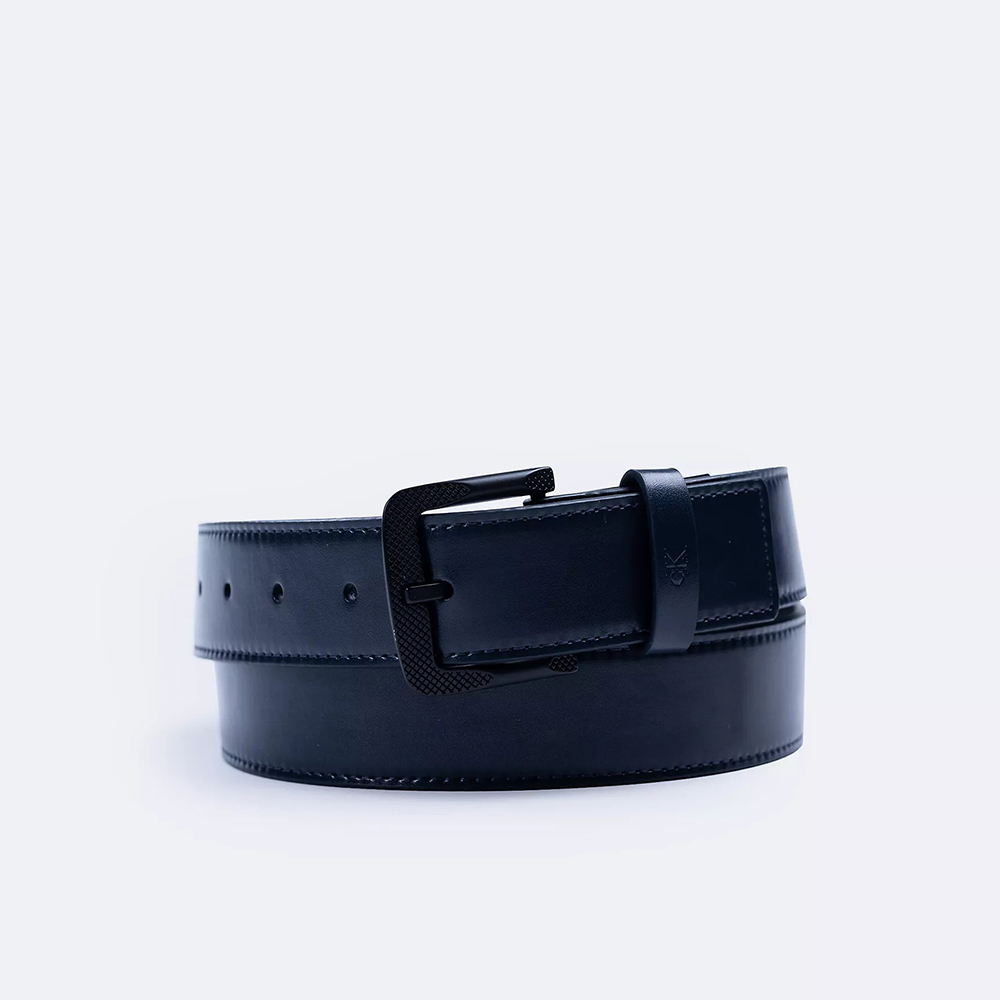 Thắt lưng Calvin Klein Textured Harness Buckle Belt - Blue, Size S (30-32)