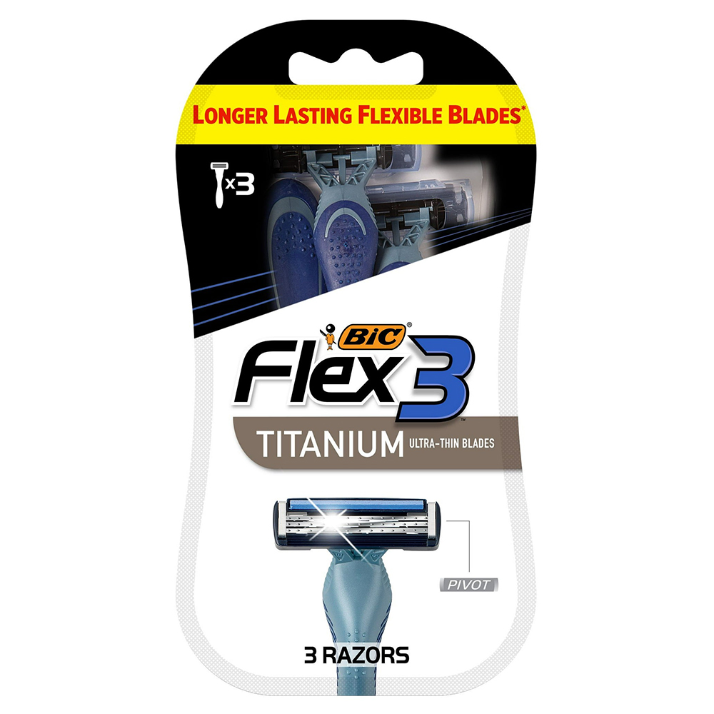 Dao cạo BiC Flex 3 Titanium For Men, 3 cái