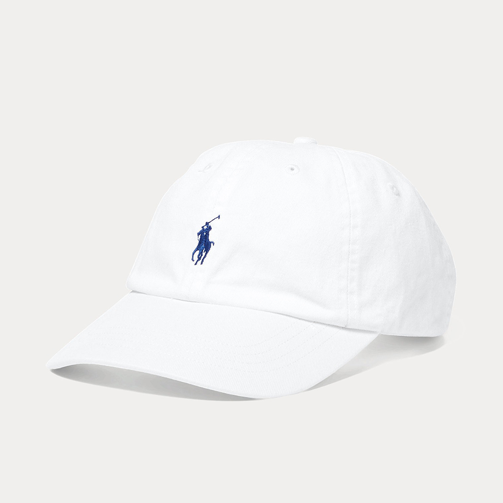 Mũ Polo Ralph Lauren Cotton Chino Ball Cap, White/Navy