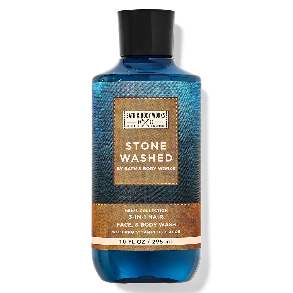 Gel tắm + gội + rửa mặt Bath & Body Works 3in1 Men's Collection - Stone Washed, 295ml