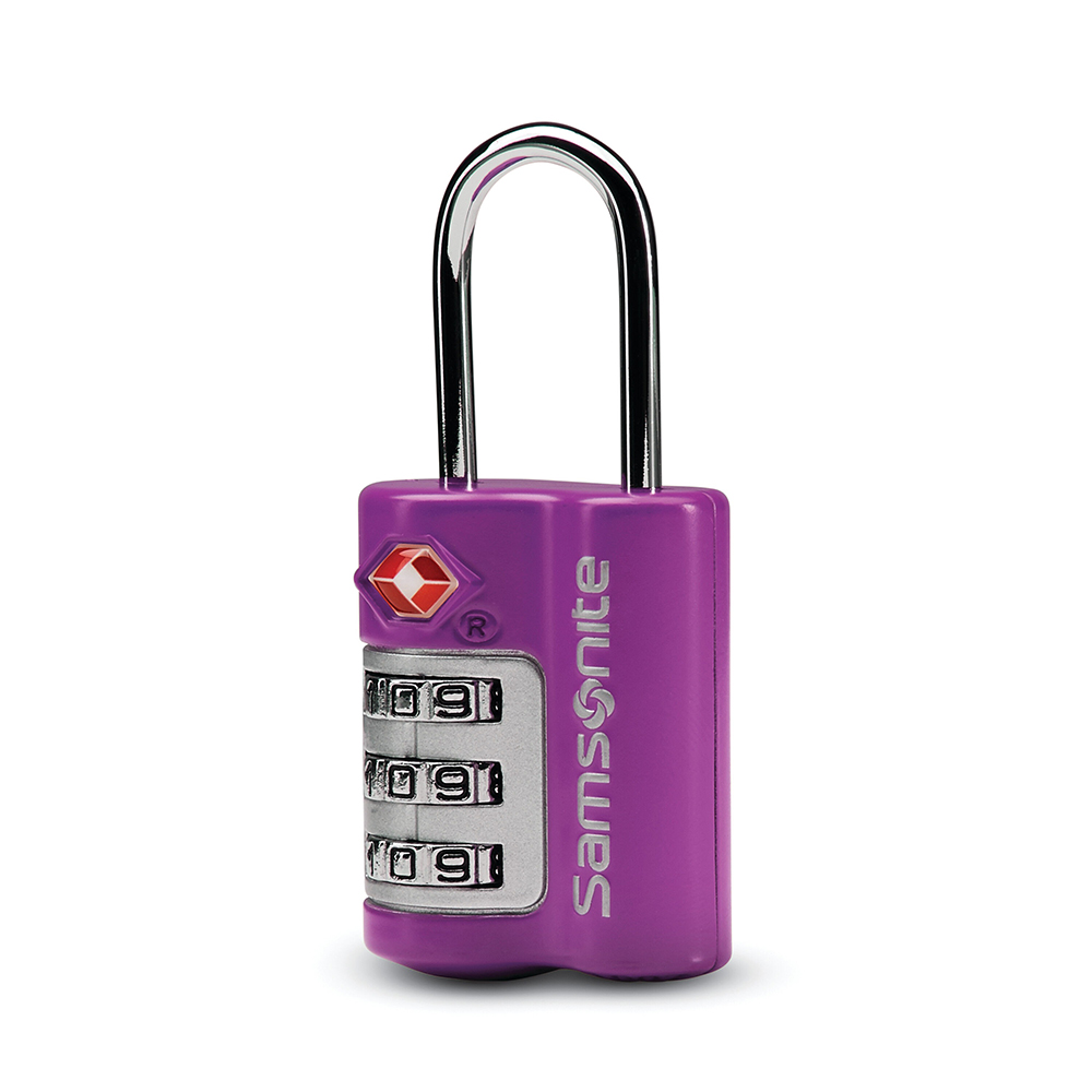 Khóa số vali Samsonite 3 Dial Travel Sentry Combination Lock, Ultraviolet