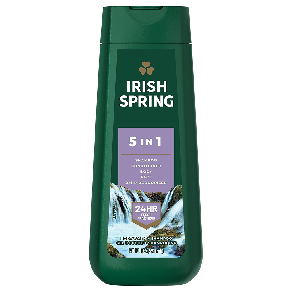 Gel tắm + gội + xả Irish Spring 5in1, 591ml