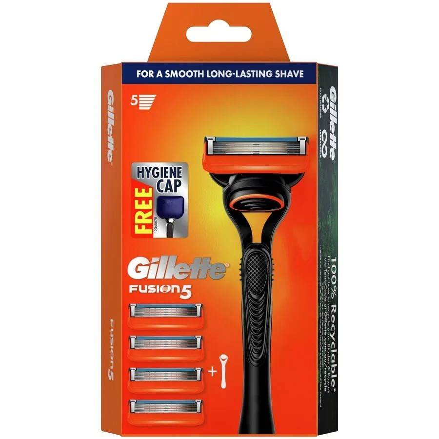 Dao cạo râu Gillette Fusion5, 1 cán + 4 lưỡi