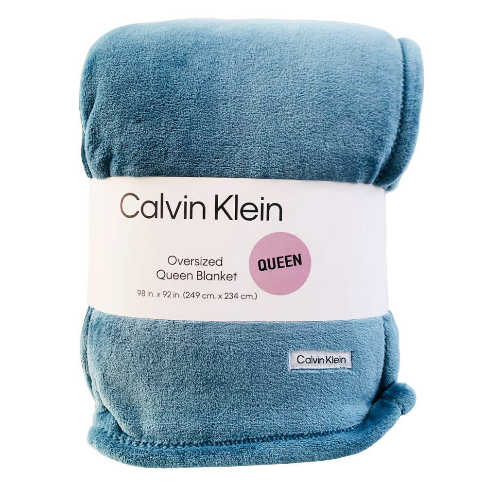 Chăn Calvin Klein Solid Fleece - Queen Size, Teal