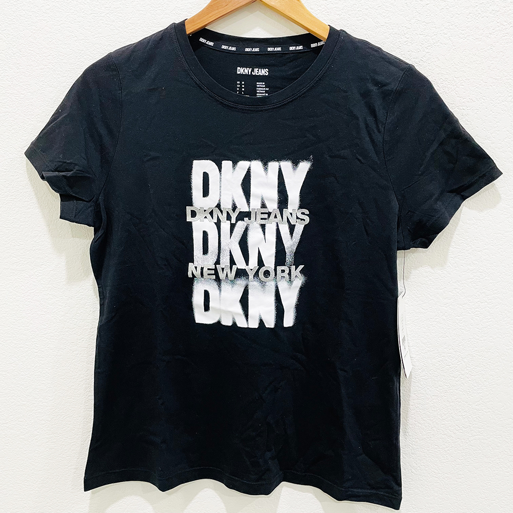 Áo DKNY Jeans Glitter Logo - Black, Size M