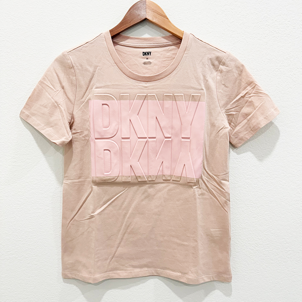 Áo DKNY Embossed Logo - Pale Blush, Size XS