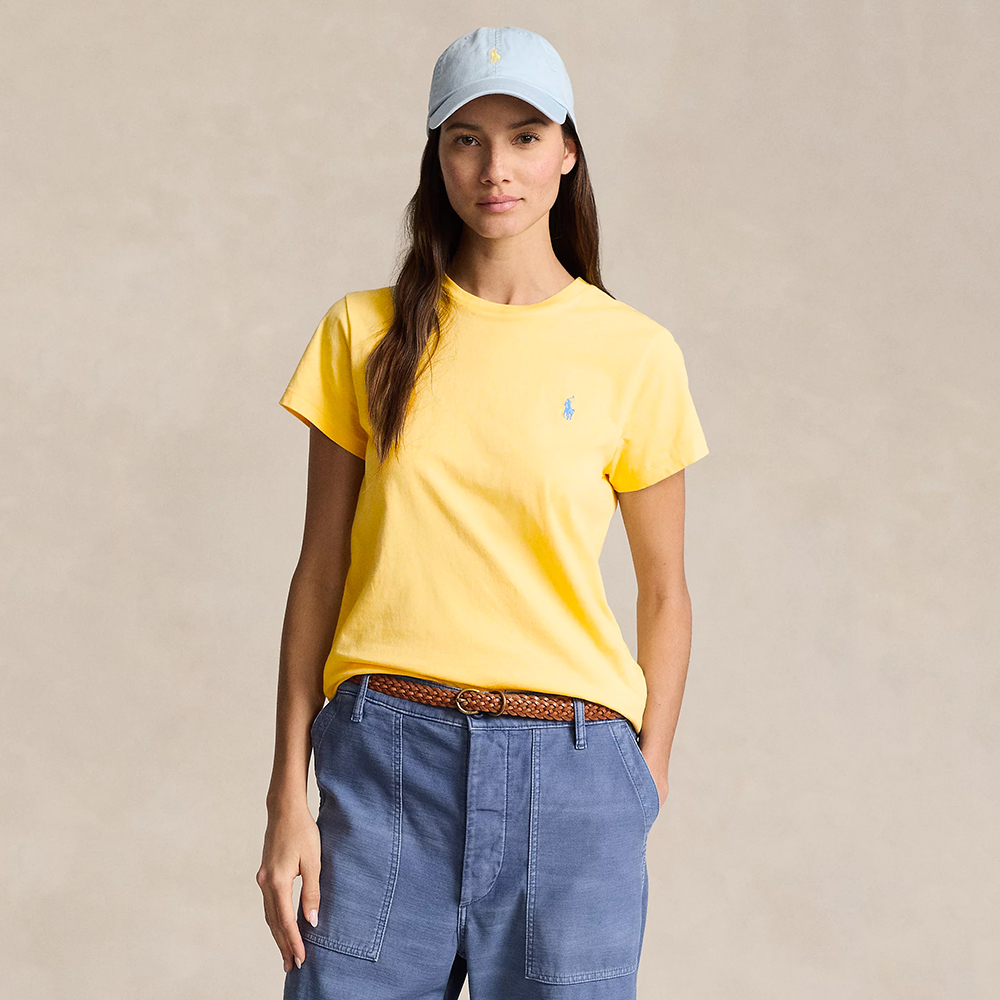 Áo Polo Ralph Lauren Cotton Jersey Crewneck - Yellow, Size XS