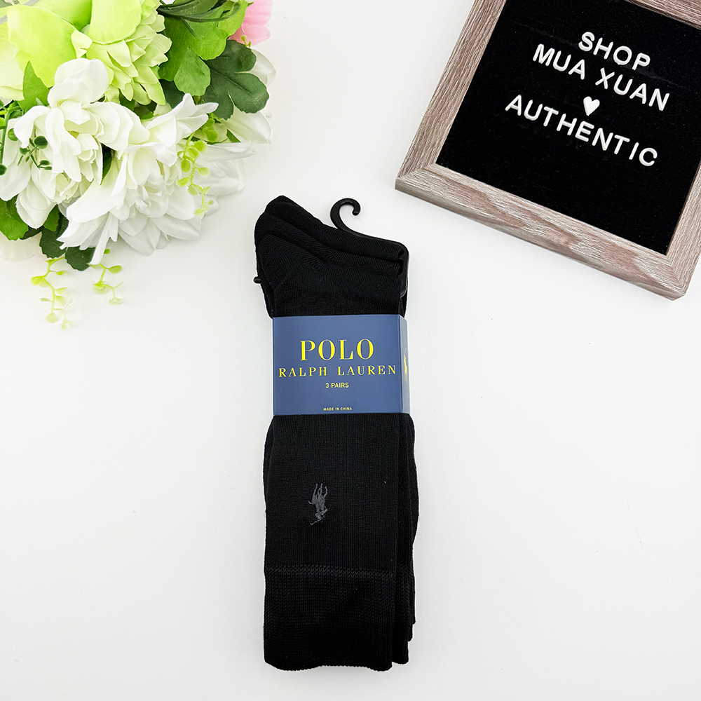 Vớ Polo Ralph Lauren Trouser Dress - Set 3 đôi, Black