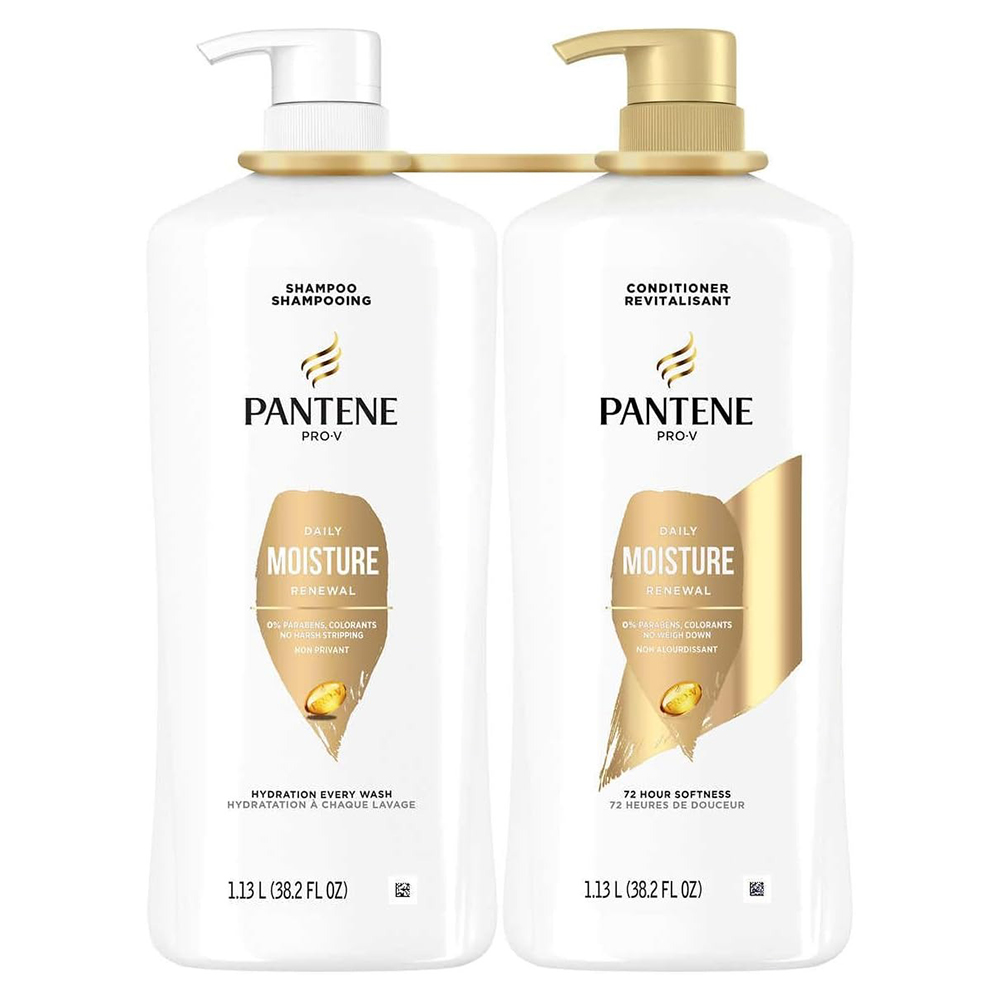 Bộ dầu gội + xả Pantene Pro-V Daily Moisture Renewal, 2 x 1.13L