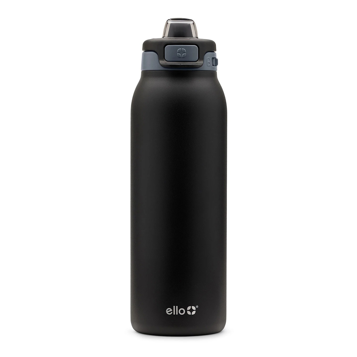 Bình nước Ello Pop & Fill Stainless Steel - Black, 946ml