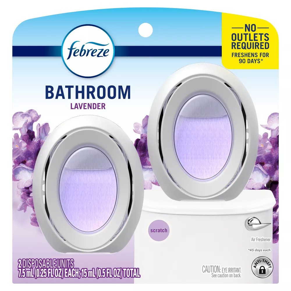 Tinh dầu thơm phòng Febreze Bathroom - Lavender, 2 x 7.5ml