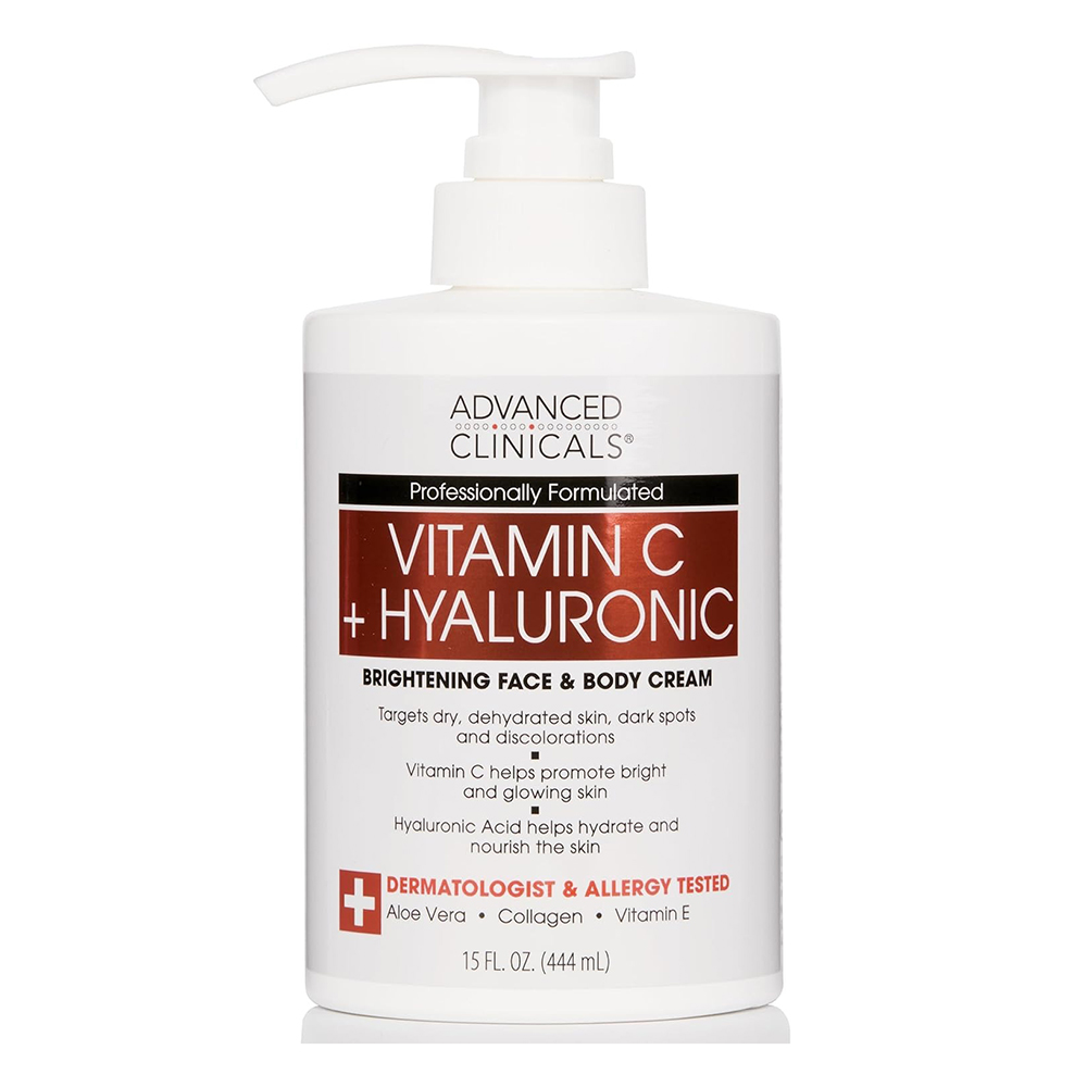 Kem dưỡng da Advanced Clinicals Vitamin C + Hyaluronic Brightening, 444ml