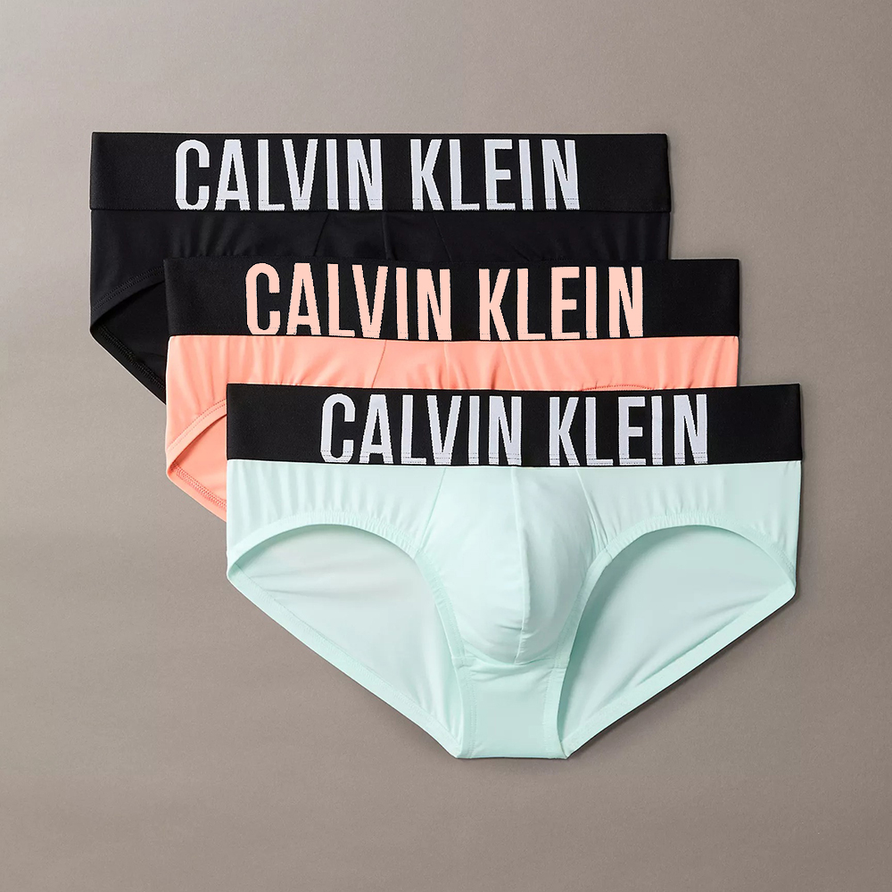 Set 3 quần Calvin Klein Intense Power Micro Hip Brief - Papaya Punch/Black/Moonlight Jade, Size L