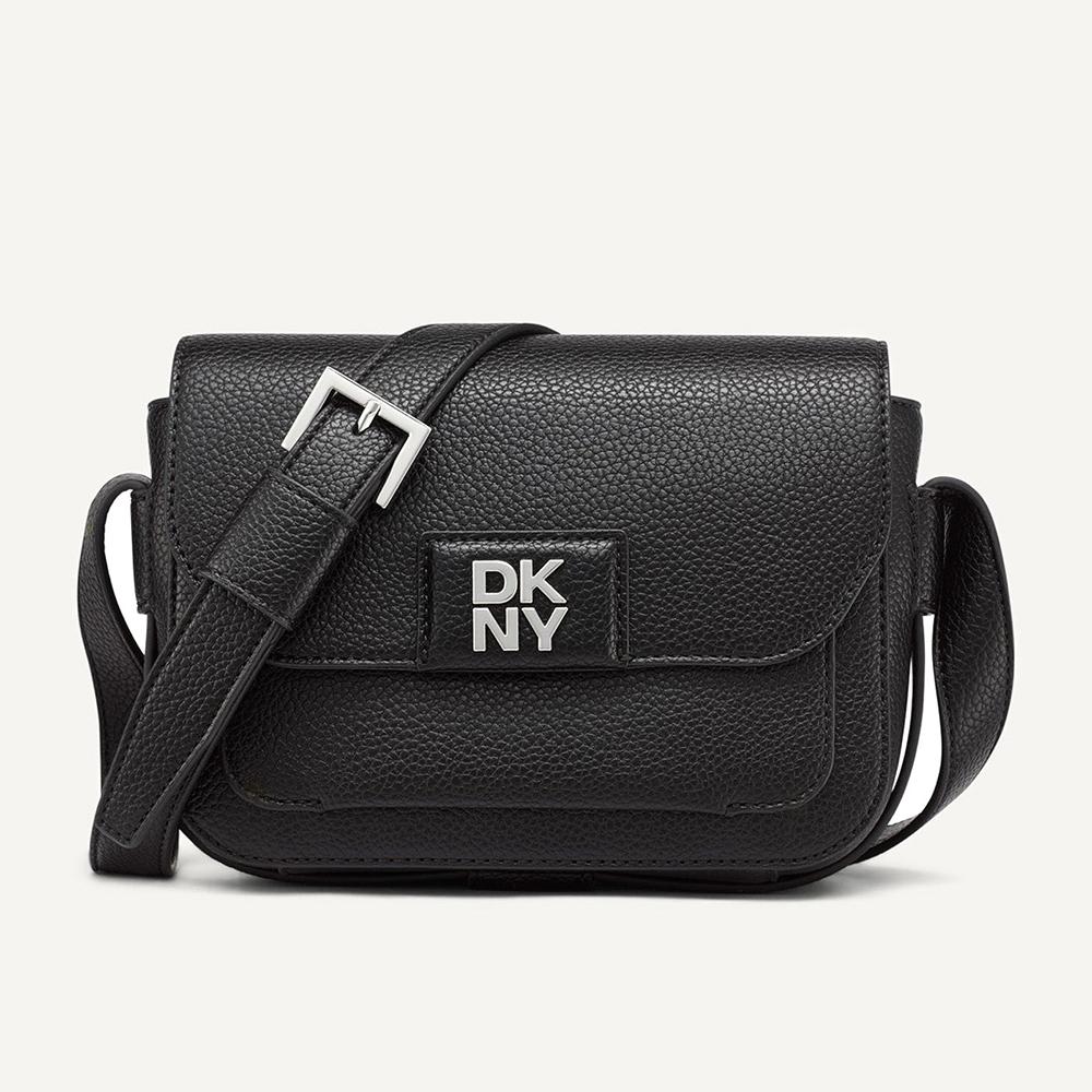 Túi DKNY Robin Small Flap Crossbody, Black/Silver