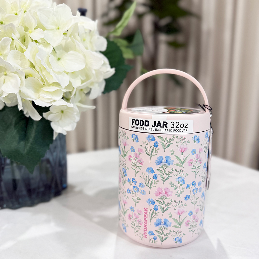 Bình đựng thức ăn giữ nhiệt Hydrapeak Stainless Steel Food Jars - Whisper Pink, 947ml