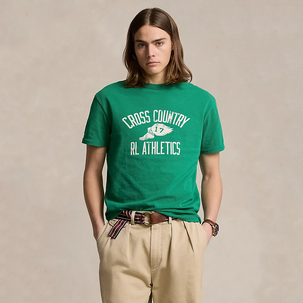Áo Polo Ralph Lauren Classic Fit Graphic Jersey - Green, Size M