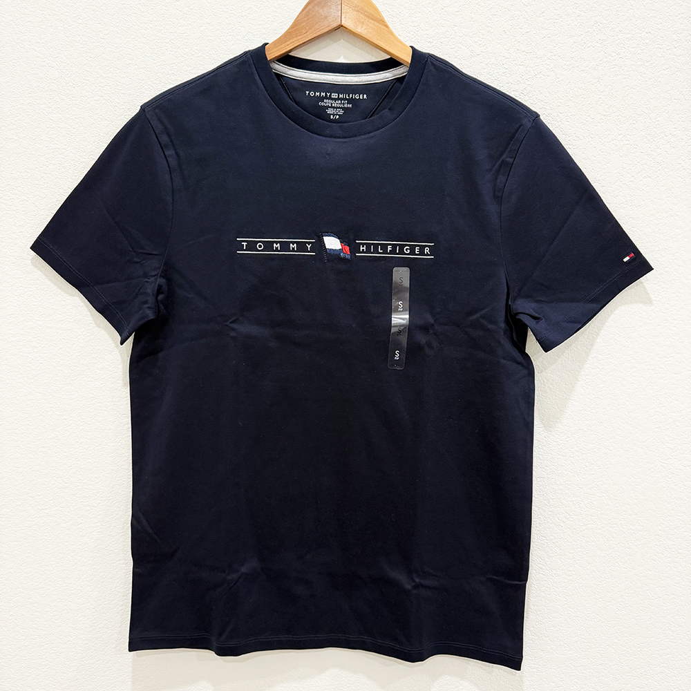 Áo Tommy Hilfiger Embroidered Flags Logo - Navy, Size L