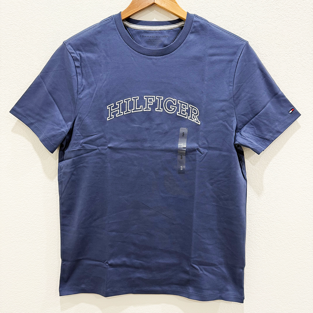 Áo Tommy Hilfiger Embroidered Hilfiger Logo - Navy, Size L