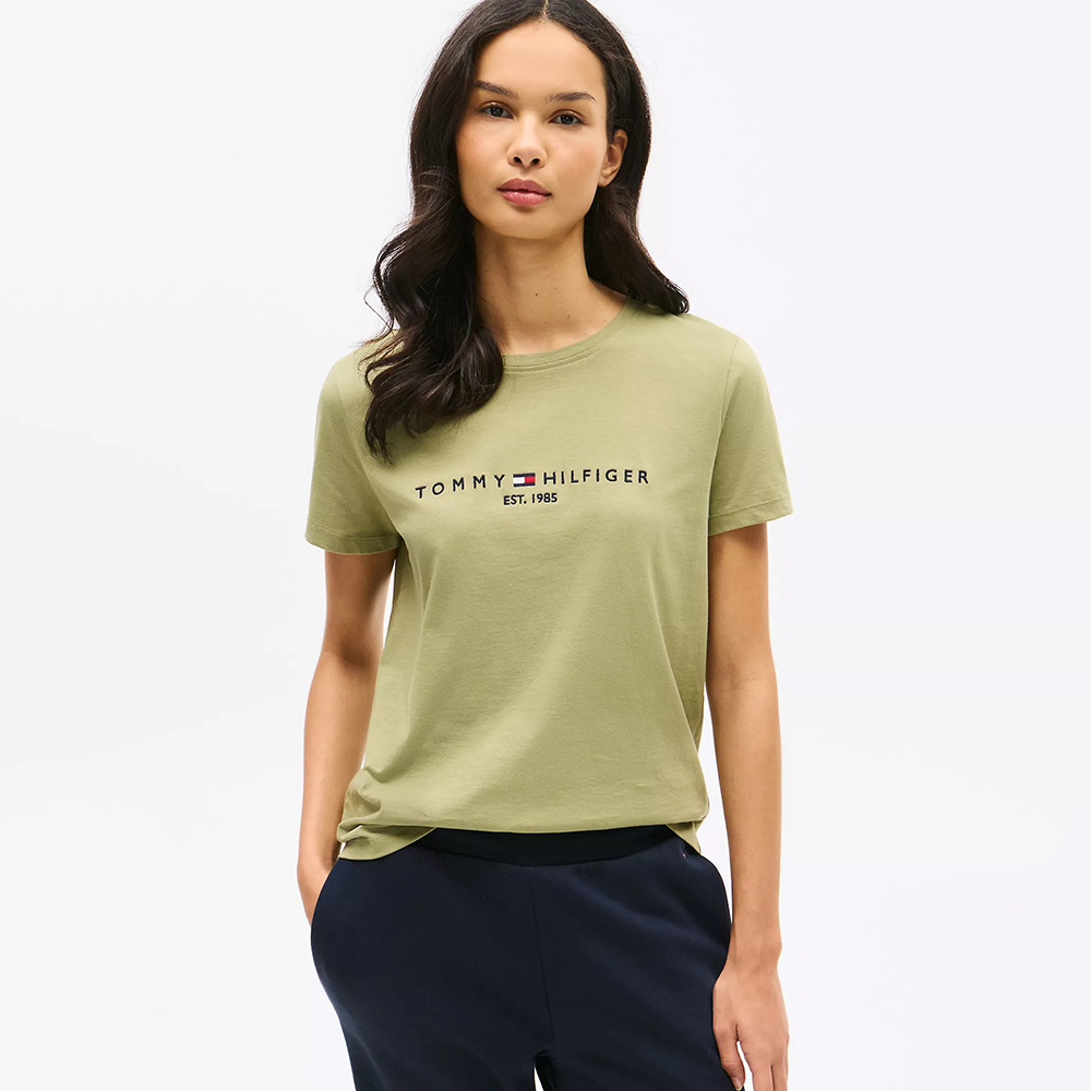 Áo Tommy Hilfiger Embroidered Tommy Logo - Faded Olive, Size M