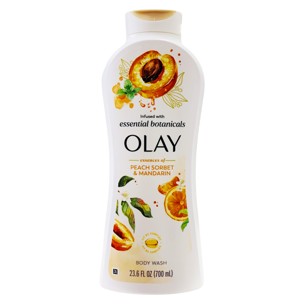 Sữa tắm Olay Infused With Essential Botanicals - Peach Sorbet & Mandarin, 700ml