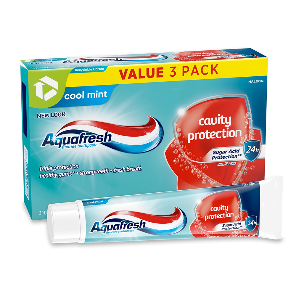 Set kem đánh răng Aquafresh Cavity Protection, 3 x 158.8g