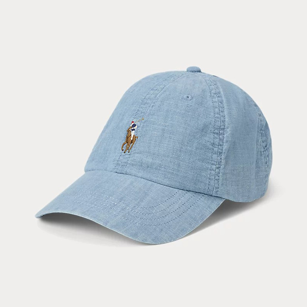 Mũ Polo Ralph Lauren Logo Pony Chino Ball Cap, Chambray Blue/Multi