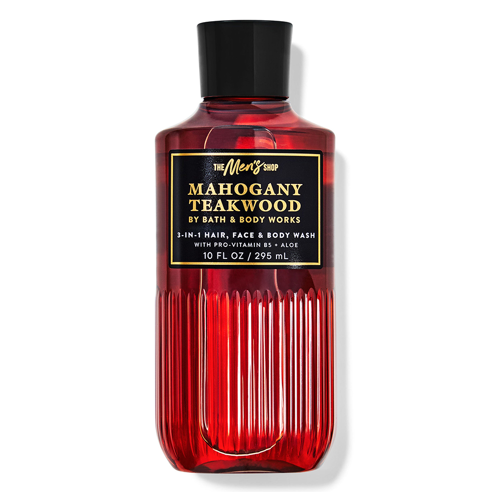 Gel tắm + gội + rửa mặt Bath & Body Works 3in1 Men's Collection - Mahogany Teakwood, 295ml