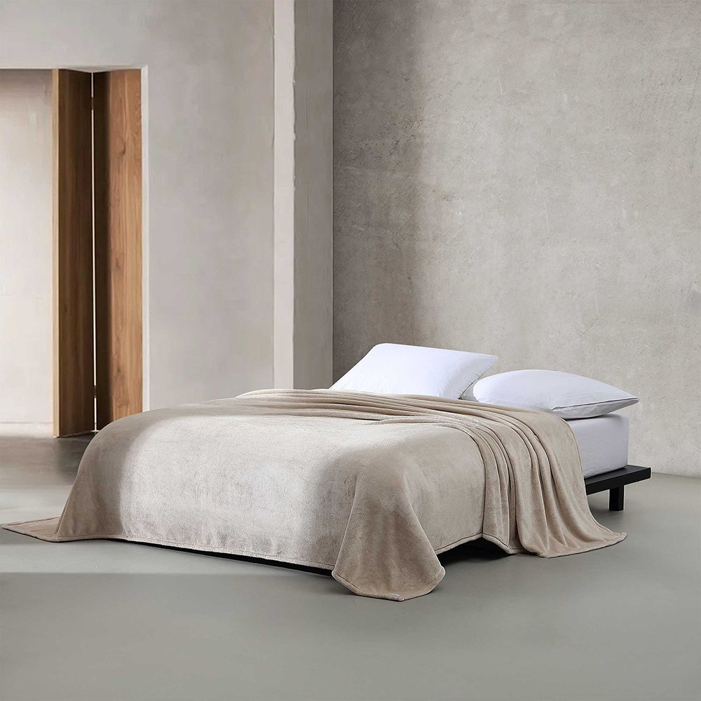 Chăn Calvin Klein Oversized Blanket - Twin XL, Beige