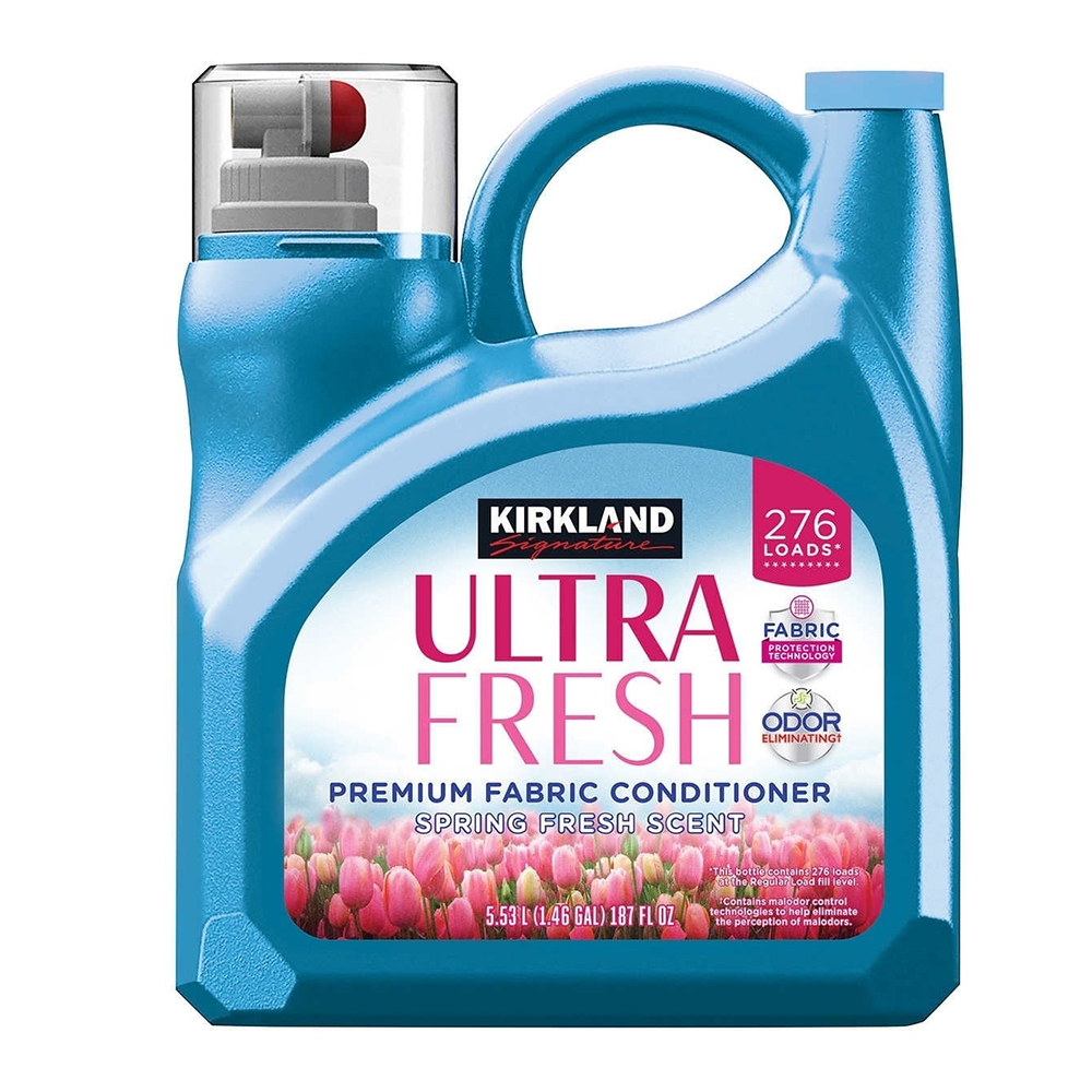Nước xả vải Kirkland Signature Ultra Fresh Premium Fabric Conditioner - Spring Fresh, 5.53L