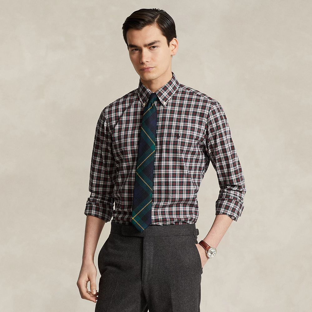 Áo Polo Ralph Lauren Classic Fit Plaid Twill Shirt - Red/Multi, Size S