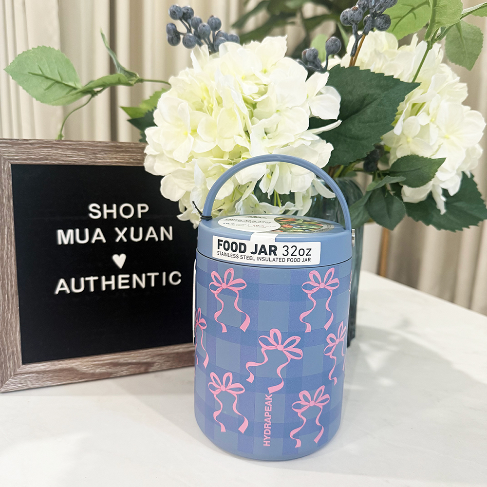 Bình đựng thức ăn giữ nhiệt Hydrapeak Stainless Steel Food Jars - Modern Blue, 947ml