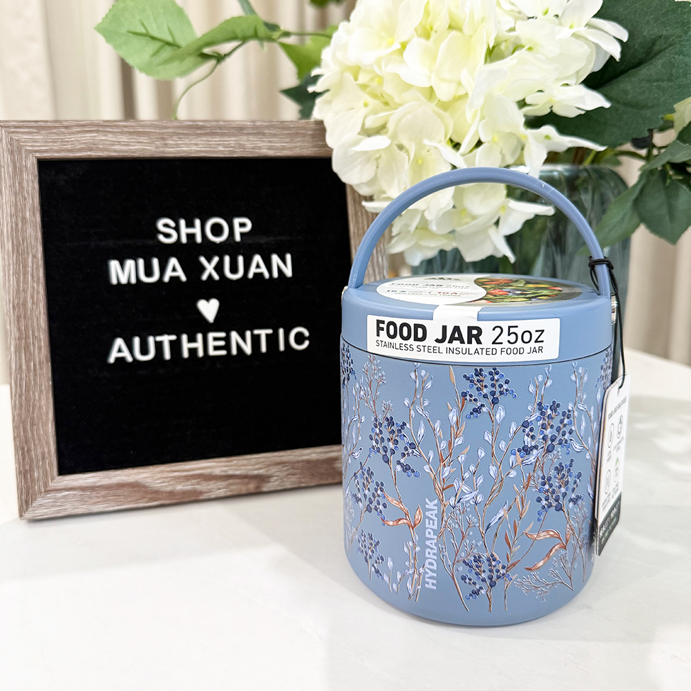 Bình đựng thức ăn giữ nhiệt Hydrapeak Stainless Steel Food Jars - Modern Blue, 740ml