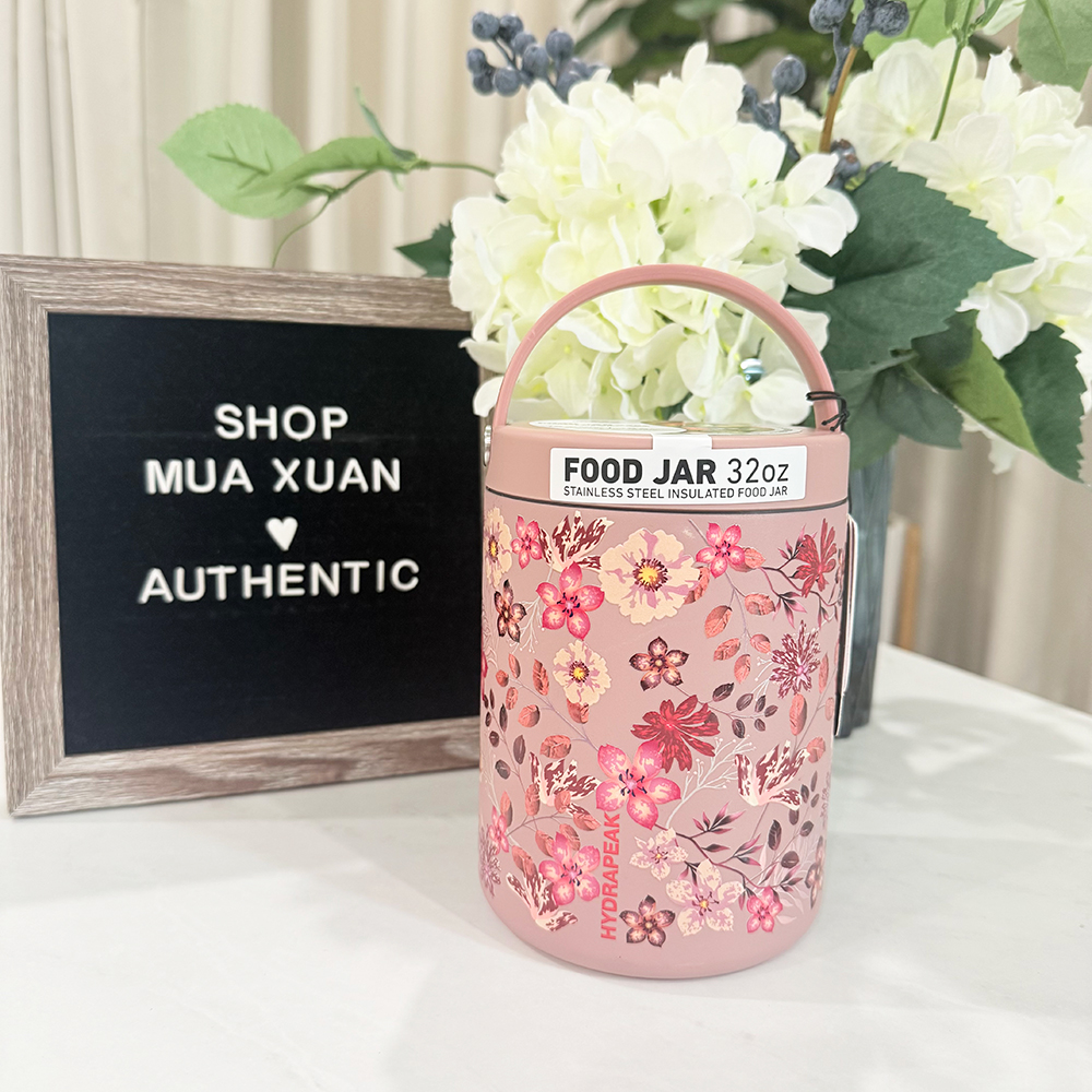 Bình đựng thức ăn giữ nhiệt Hydrapeak Stainless Steel Food Jars - Rosewood, 947ml
