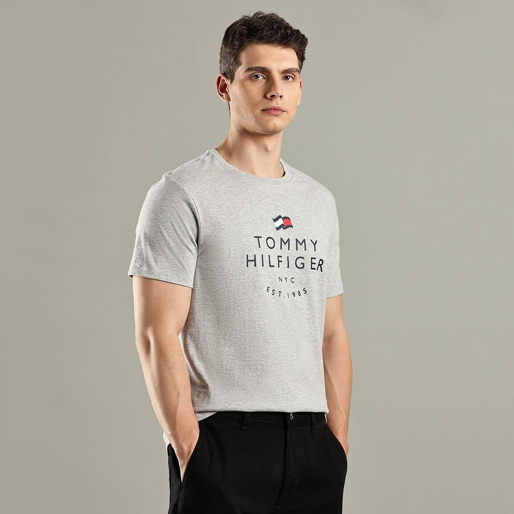 Áo Tommy Hilfiger Flag Logo - Grey, Size M