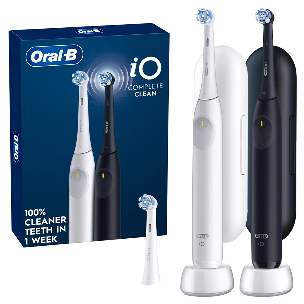 Bộ 2 bàn chải máy Oral-B iO Complete Clean, White/Black