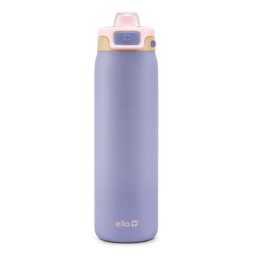 Bình nước Ello Pop & Fill Stainless Steel - Cornflower, 651ml
