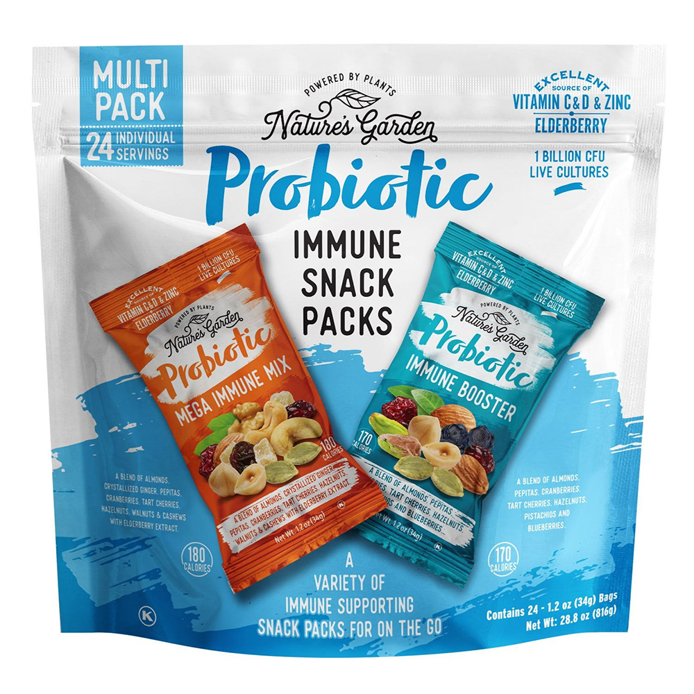 Hạt hỗn hợp Nature's Garden Probiotic Immune Snack Packs, 24 gói