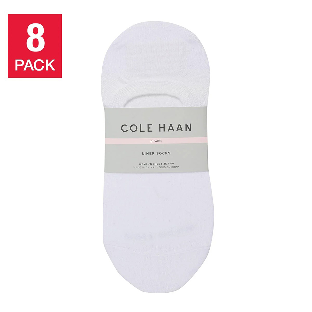 Vớ Cole Haan Women's Liner Sock - Set 8 đôi, White