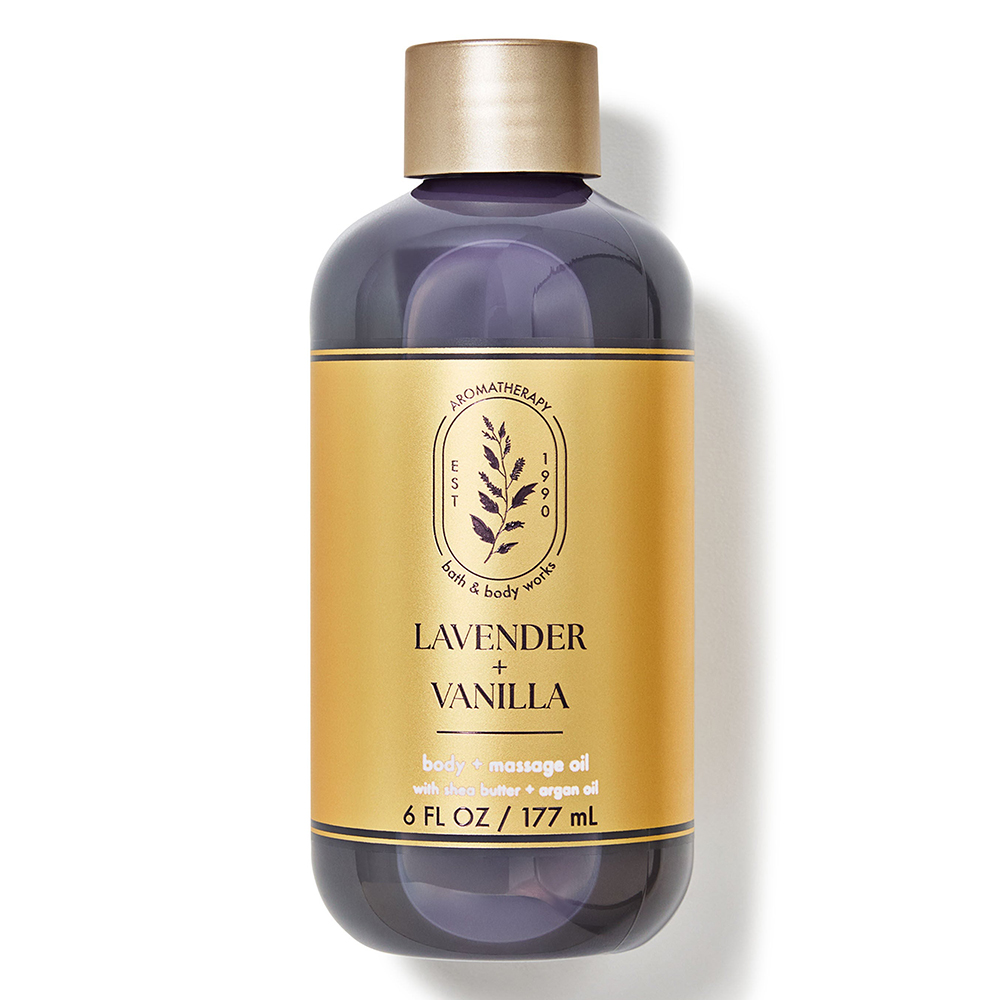 Dầu massage và dưỡng thể Bath & Body Works Aromatherapy - Lavender + Vanilla, 177ml