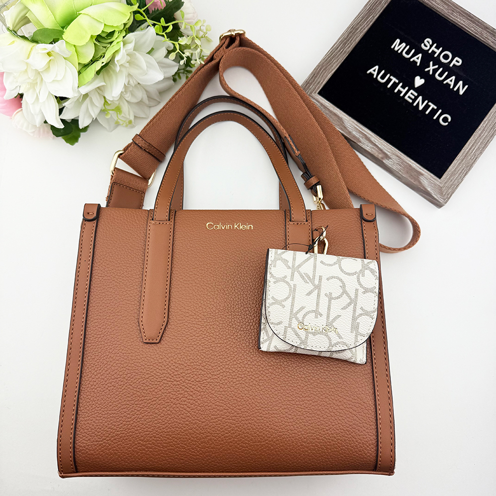 Túi Calvin Klein Tote + Coin Purse, Vanilla