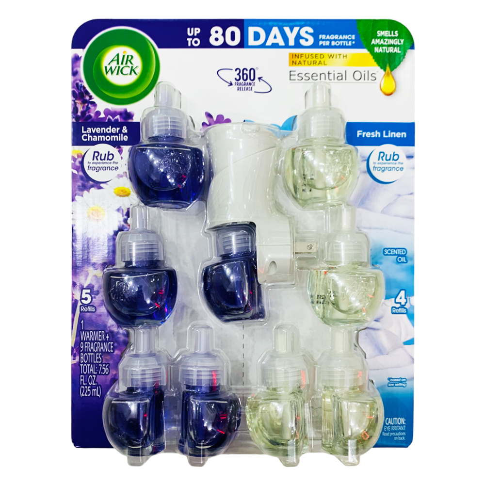 Bộ đầu ghim và tinh dầu thơm Air Wick, Lavender & Chamomile + Fresh Linen