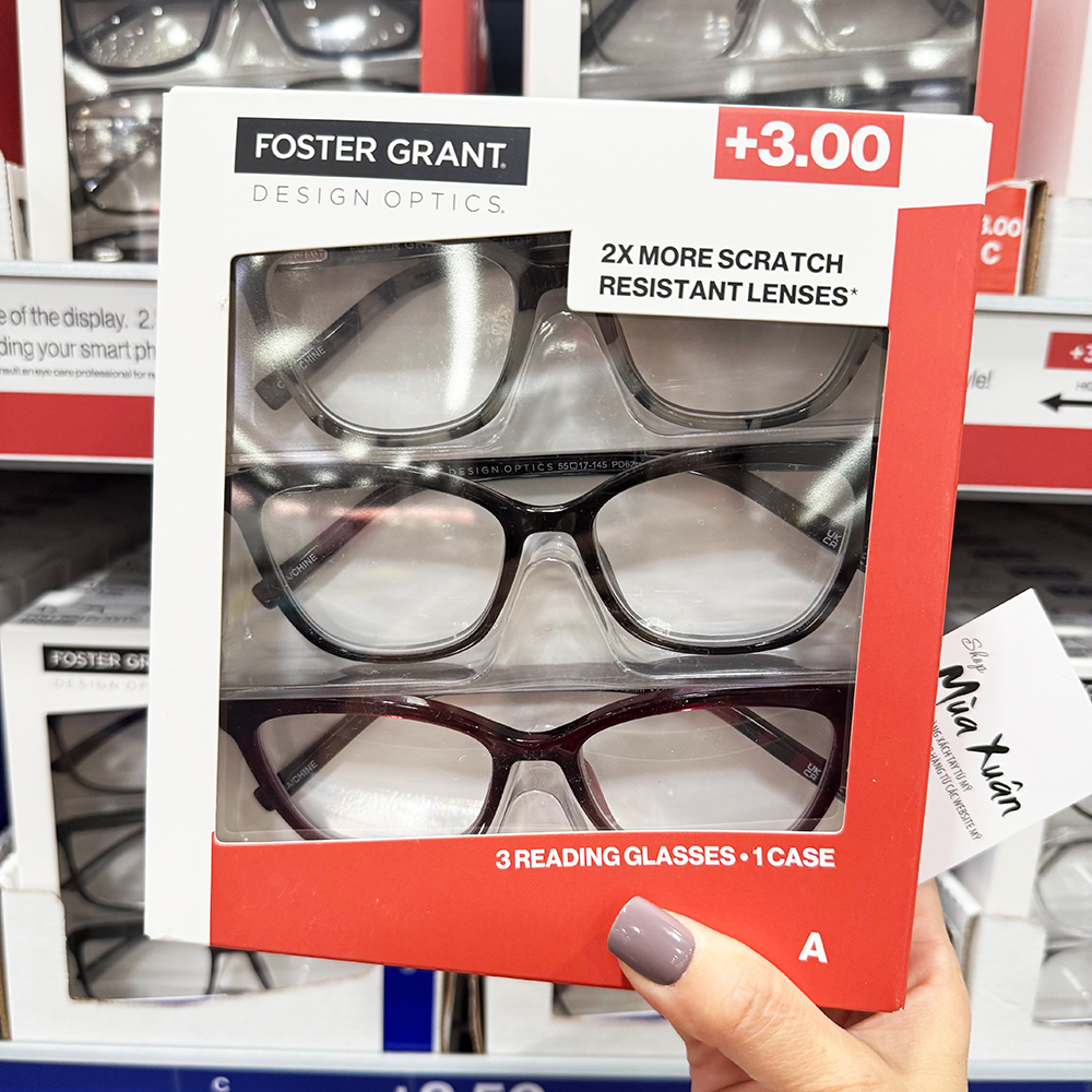 Set 3 gọng kính Design Optics by Foster Grant Fashion Cateye +3.00 - Mẫu A
