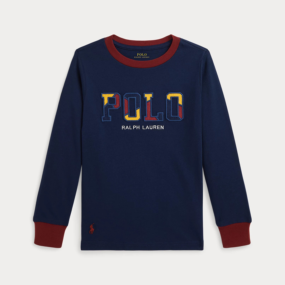 Áo thun dài tay Polo Ralph Lauren Corduroy-Logo Cotton - Refined Navy, Size XL (18-20)
