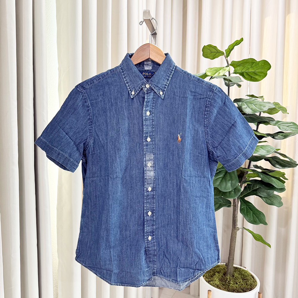 Áo Polo Ralph Lauren Classic Fit Denim - Navy, Size S