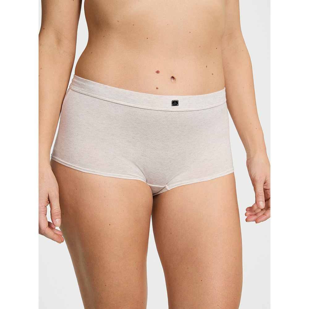 Quần lót Victoria's Secret Logo Cotton Boyshort - Heather Natural, Size S