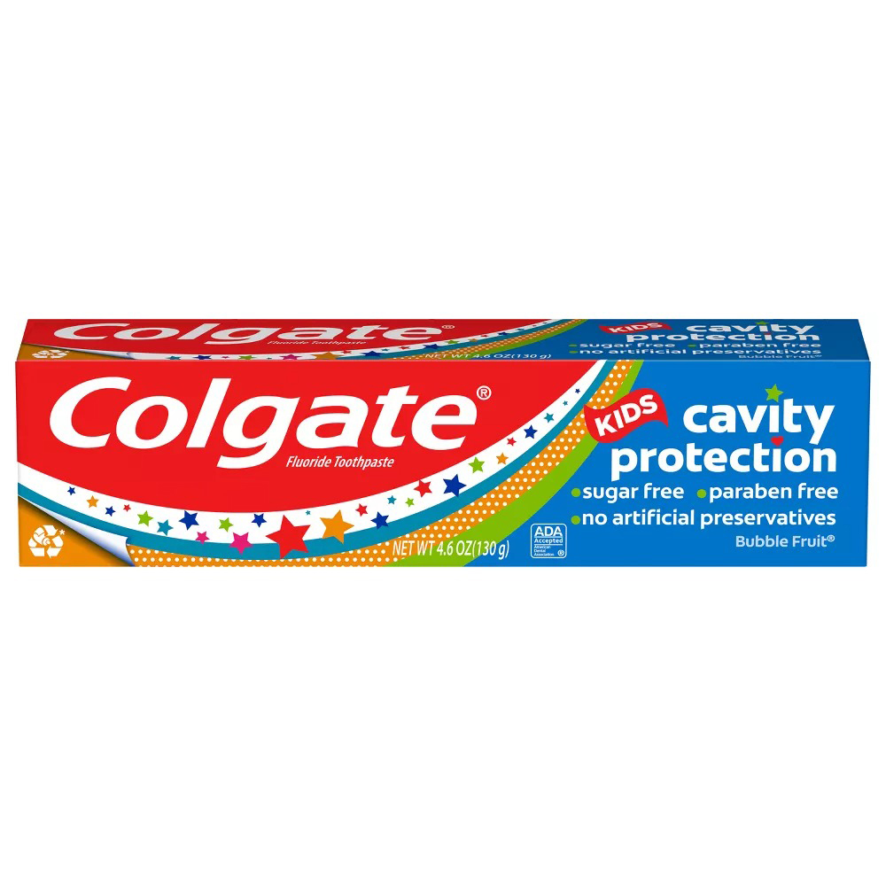 Kem đánh răng bé Colgate Kids Cavity Protection - Bubble Fruit, 130g