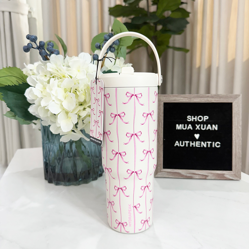 Bình giữ nhiệt Hydrapeak Nomad Bottle With Handle And Straw Lid - Ivory, 946ml