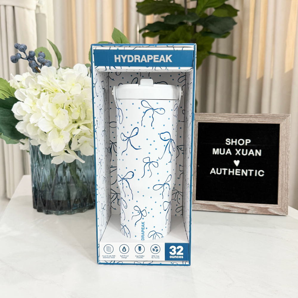 Bình giữ nhiệt Hydrapeak Nomad Bottle With Handle And Straw Lid - Snow, 946ml