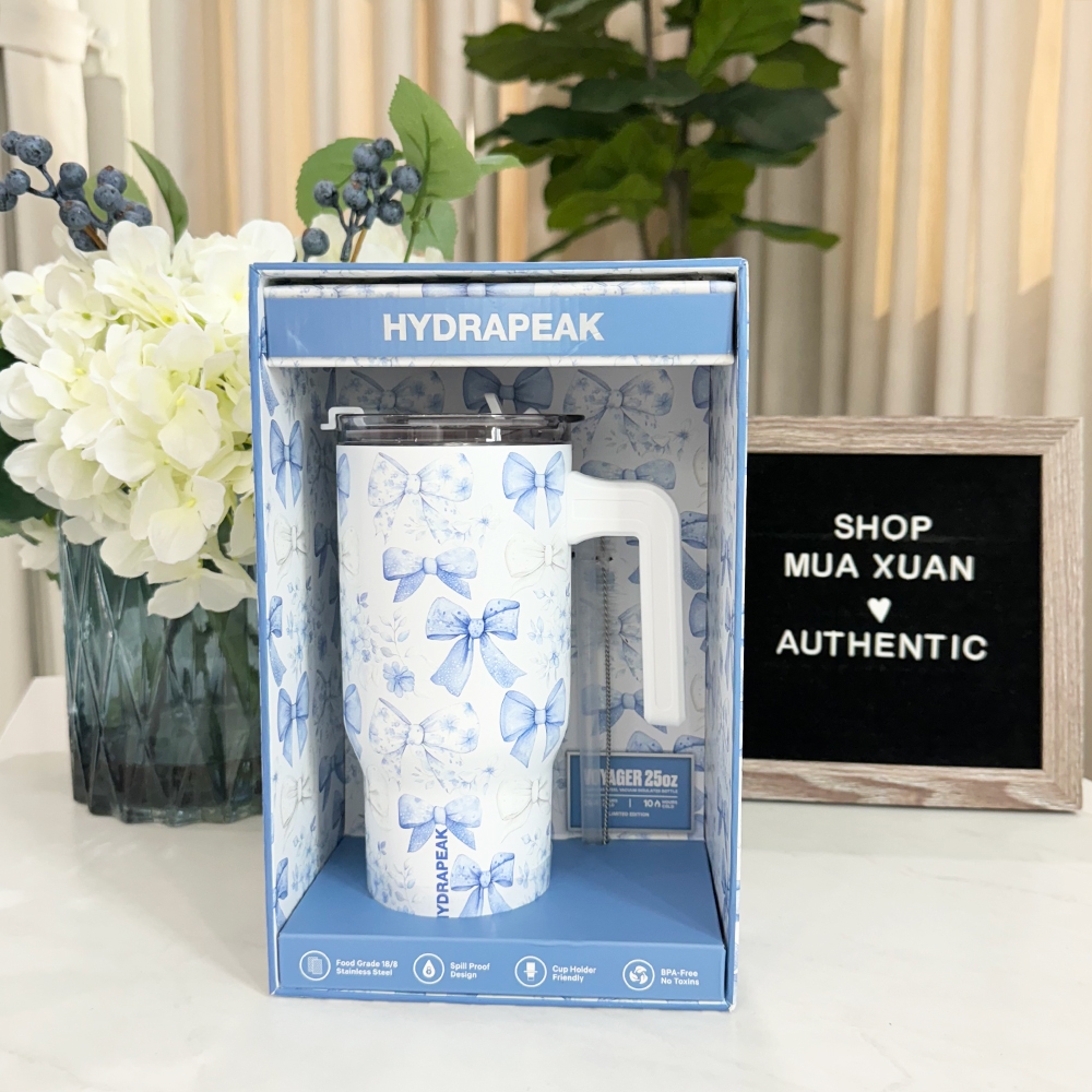 Ly giữ nhiệt Hydrapeak Voyager With Handle And Straw Lid - Snow, 740ml