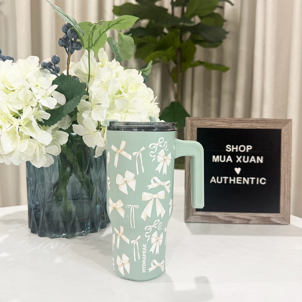 Ly giữ nhiệt Hydrapeak Voyager With Handle And Straw Lid - Seafoam, 740ml